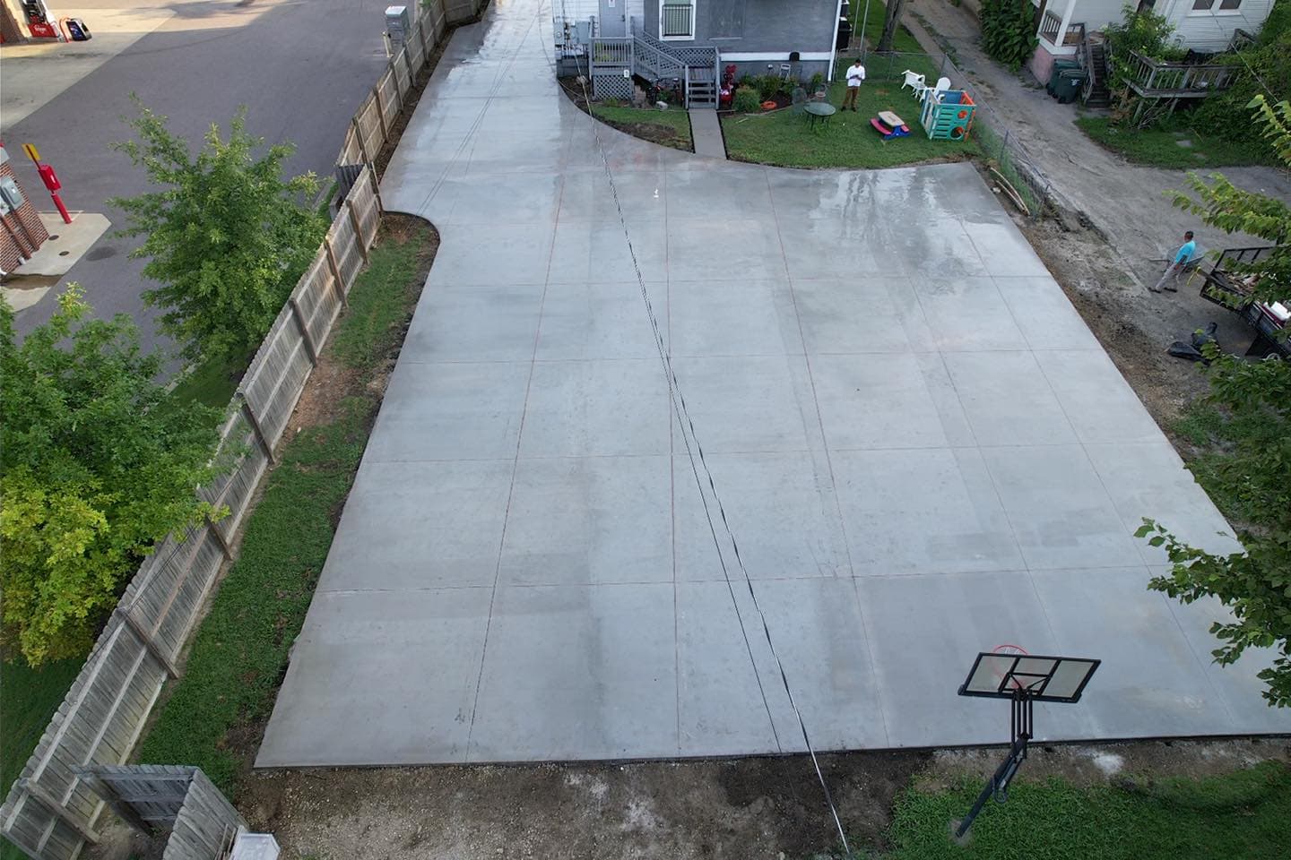 Beautiful back patio concrete work