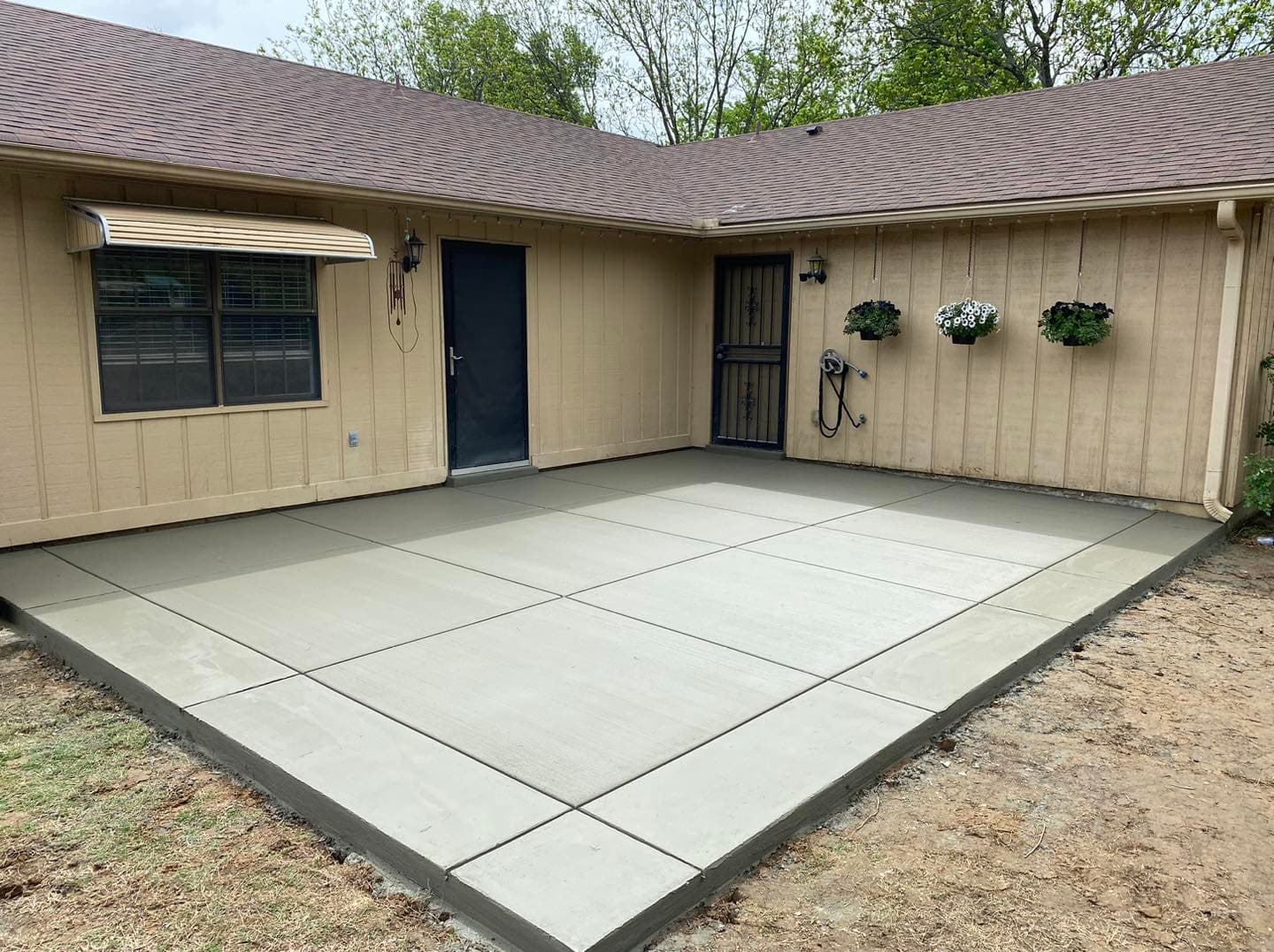 Front patio concrete