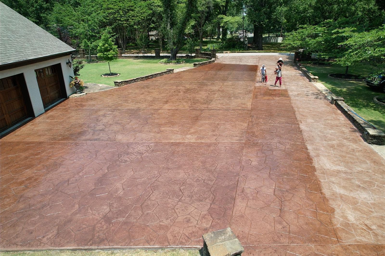 Fresh concrete installation