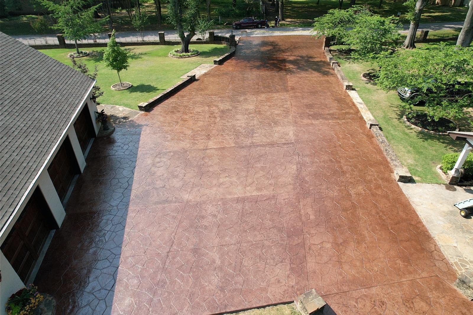 Premium concrete driveway installation