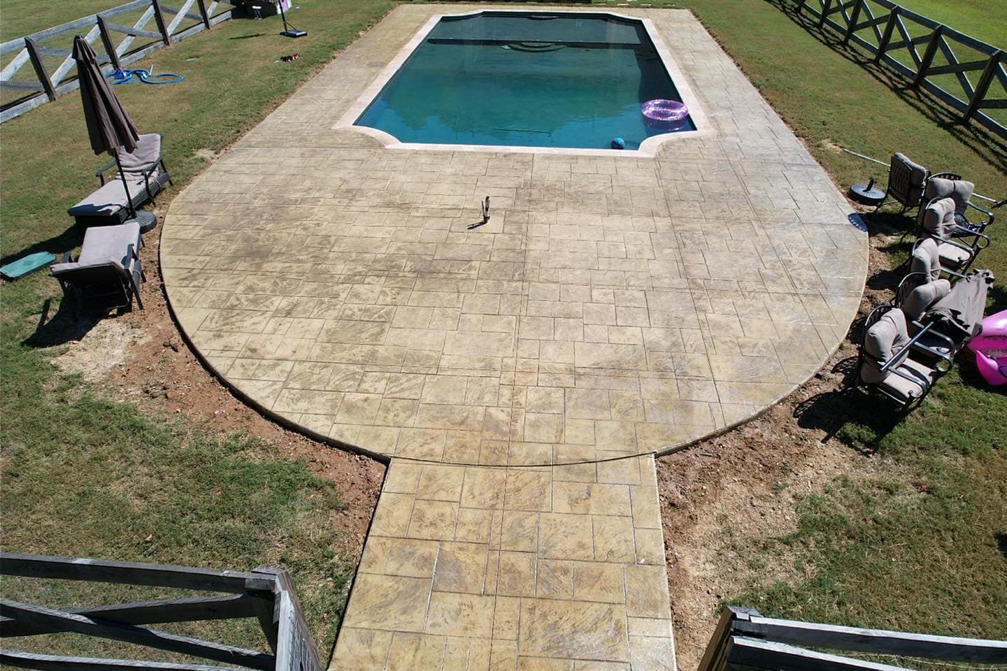 Pool exterior concrete work