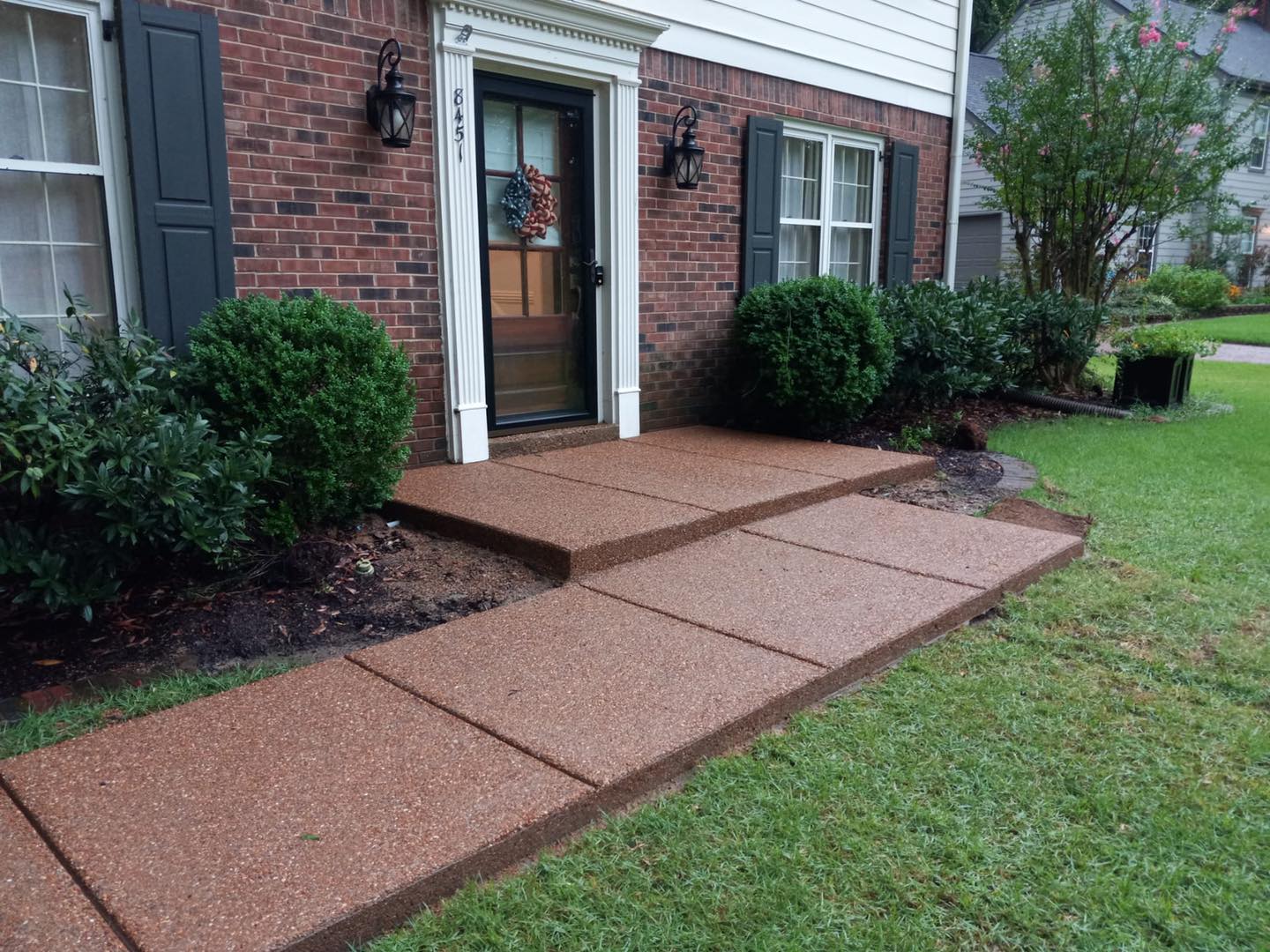 Entrance concrete work